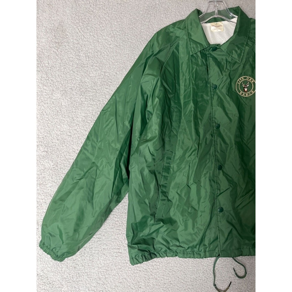 Auburn Sportswear Windbreaker Jacket Men Size Large Green USA Vintage 80s Casual - Picture 6 of 14